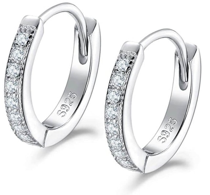 925 Sterling Silver Huggie Hinged Earrings 1