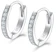 Shuxin 925 Sterling Silver Huggie Hinged Earrings 1