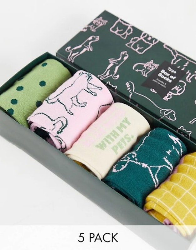 With My Pets Mixed Dog Print Sock Multipack 1