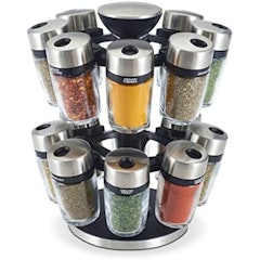 Premium 16 Jar Filled Herb and Spice Carousel