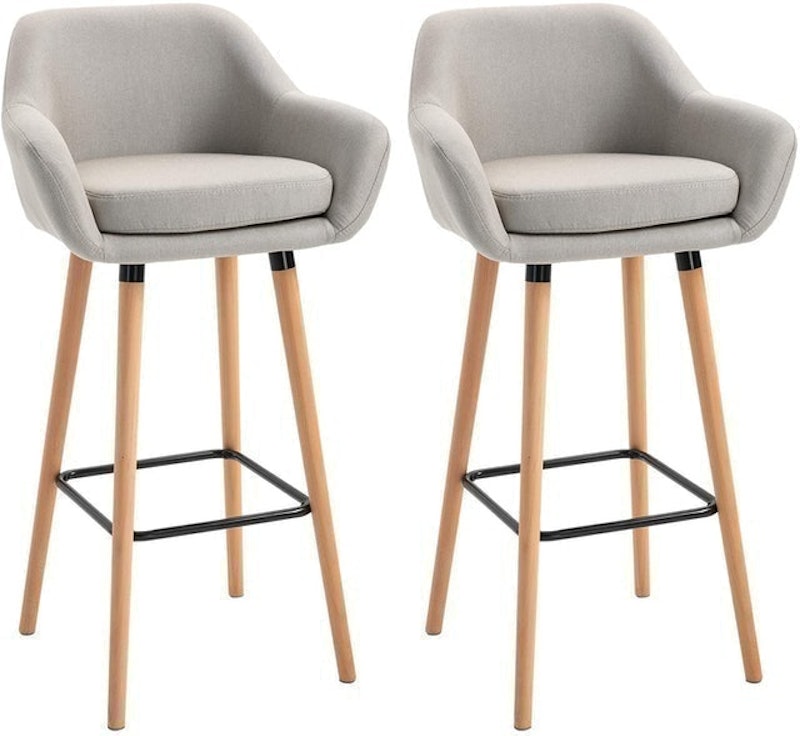 Modern Upholstered Fabric Bar Stools 1