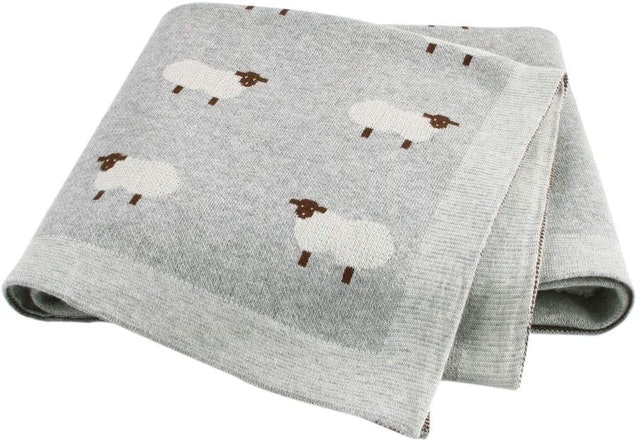 Knitted Double Layer Baby Blanket 1