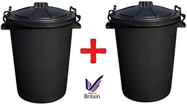 Large Black Plastic Bin 1