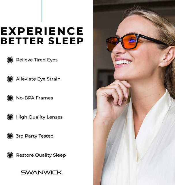2. Swanwick Sleep Fitover Blue Light Blocking Glasses 3
