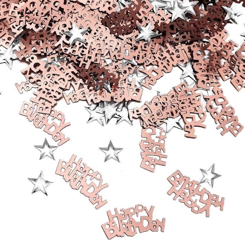Rose Gold Birthday Table Confetti 1