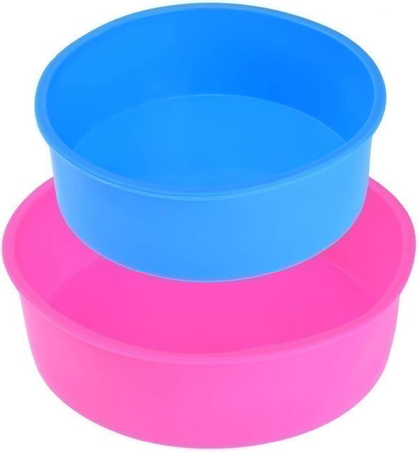 Silicone Cake Mould Round 8" & 6" Silicone Round Cake Tins 1