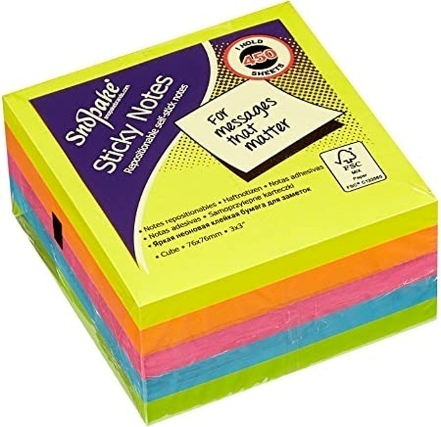 Neon Assorted Sticky Notes 1