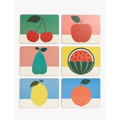Cork-Backed Fruit Design Placemats