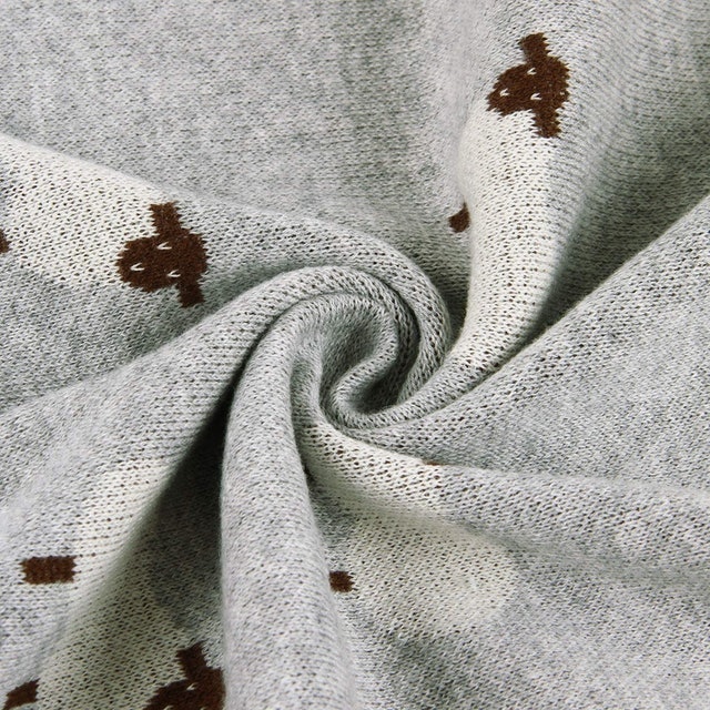 Knitted Double Layer Baby Blanket 2