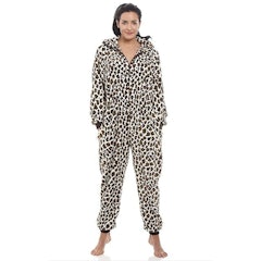 Animal Print Soft Fleece Onesie