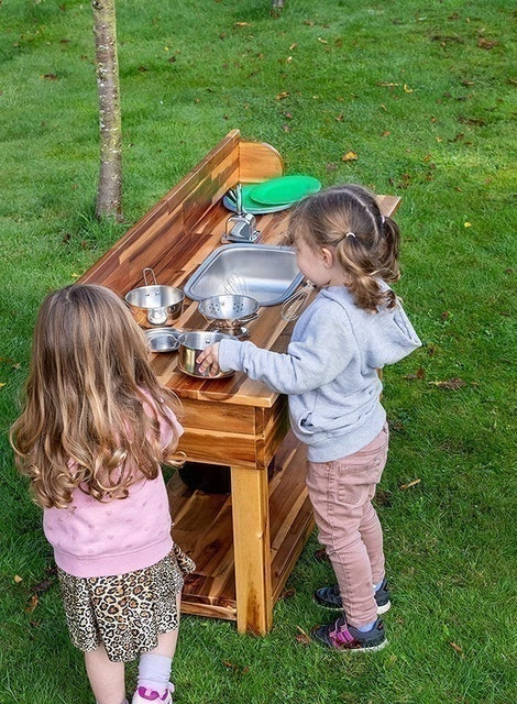 Acacia Wood Mud Table With Pump 2