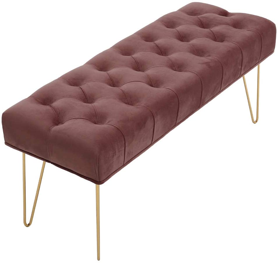 Upholstered Soft Velvet Bench 2