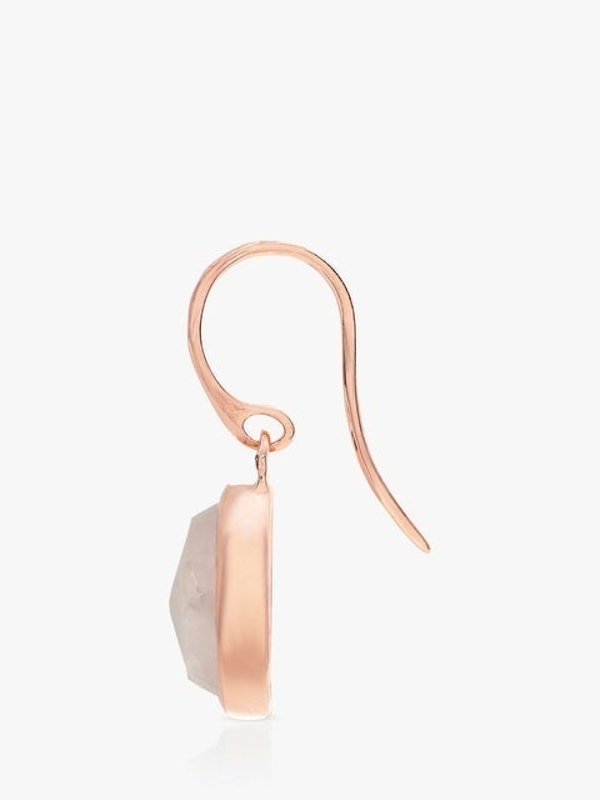 Rose Gold Siren Wire Drop Earrings 2