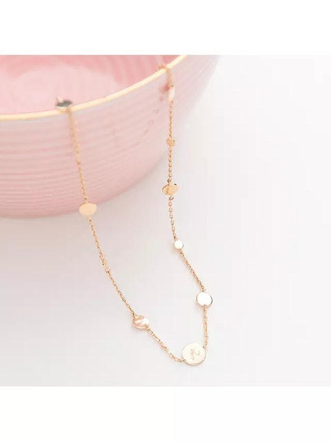 Personalised Pastille Initial Chain Necklace 2