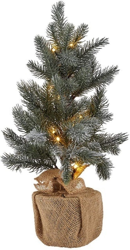 Pre-Lit Battery Operated Mini Frosted Christmas Tree 1
