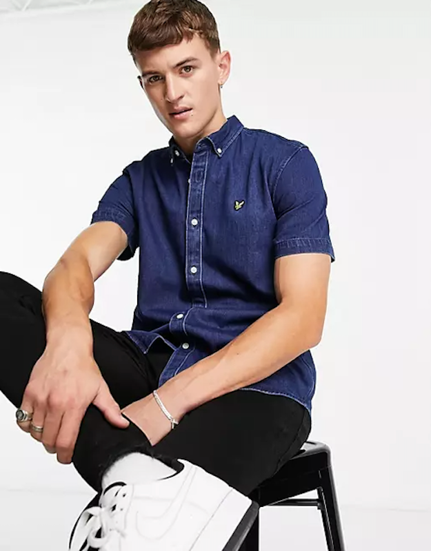 Short Sleeved Denim Shirt 1