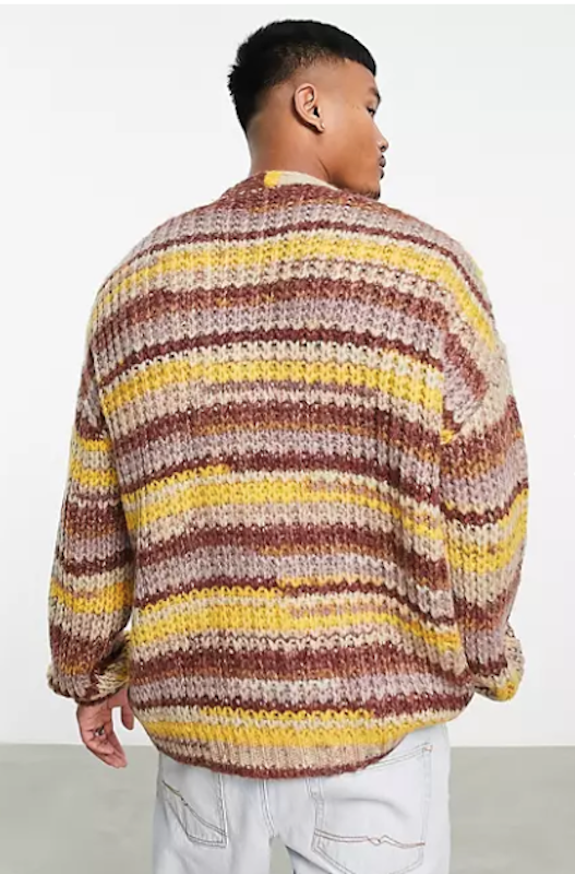Chunky Knit Stripe Cardigan 2