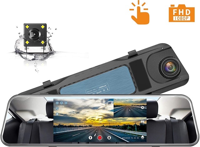 Mirror Mounted Backup Camera and Dash Cam 1