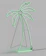 John Lewis & Partners Neon Palm Tree Standing Light 1