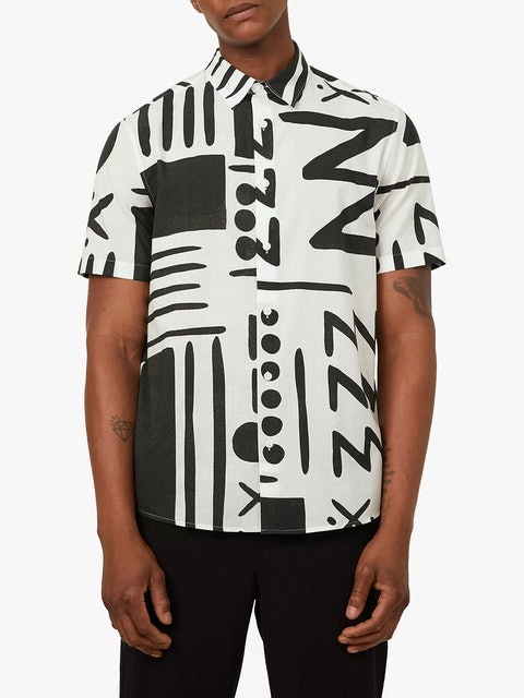 Abstract Print Short Sleeve Shirt 2