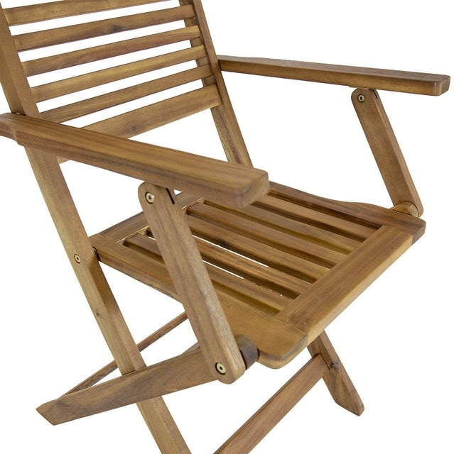 Acacia Wooden Foldable Armchairs 3