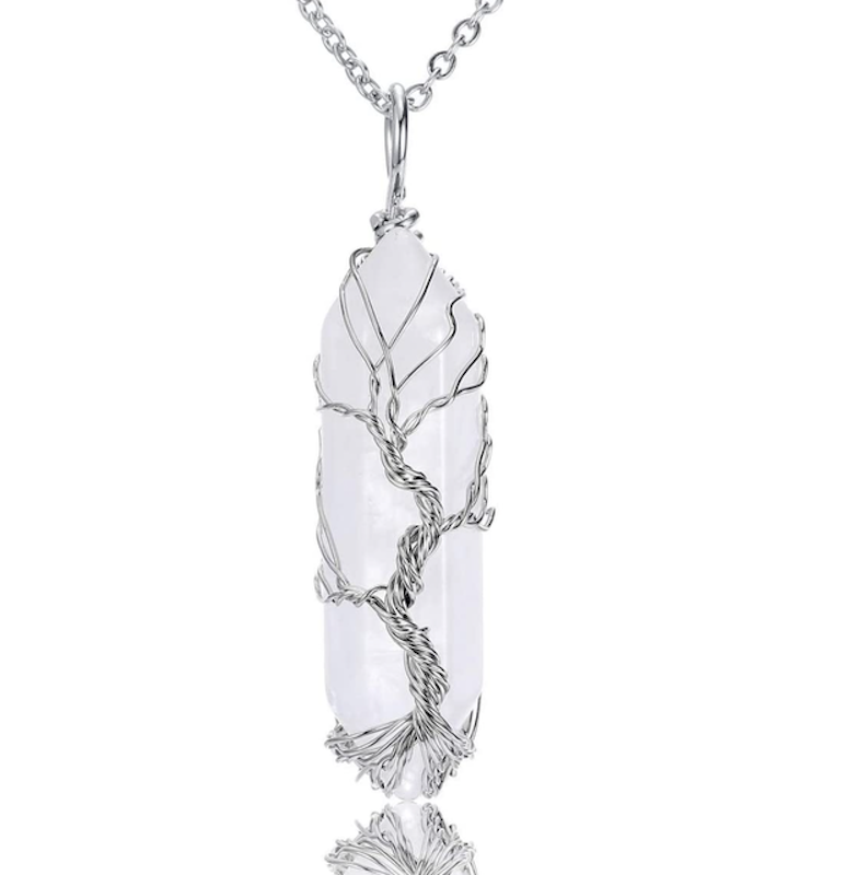 Natural Clear Quartz Stone Necklace 1