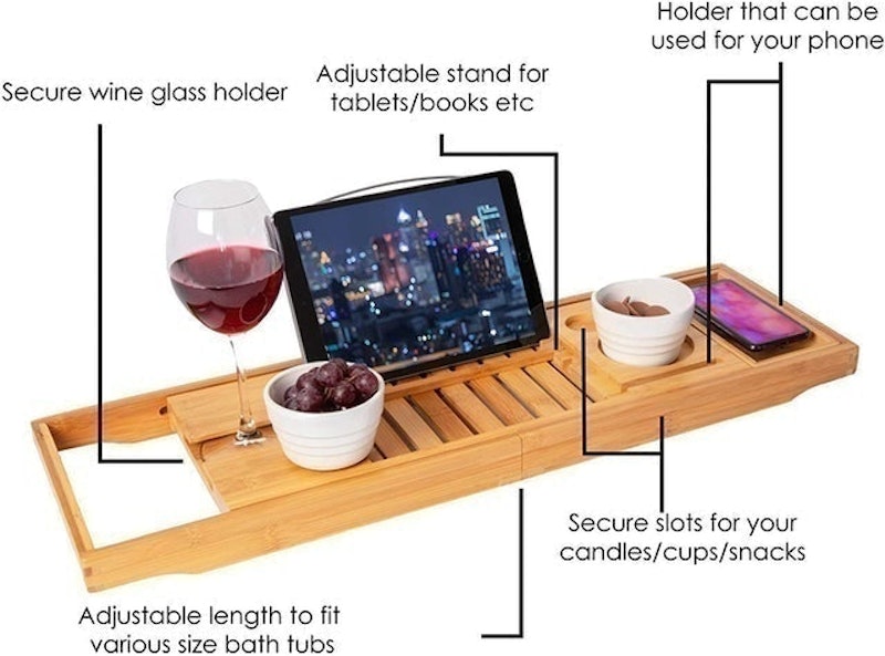 Premium Bamboo Bath Caddy 2