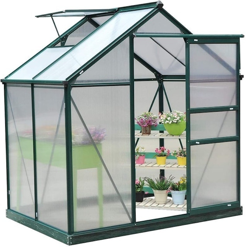 Polycarbonate Walk-In Garden Greenhouse 1