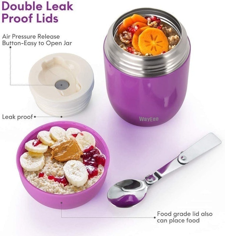 Stainless Steel King Food Jar With Folding Spoon 3
