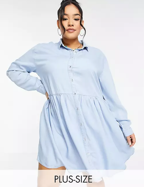 Denim Smock Shirt Dress 1
