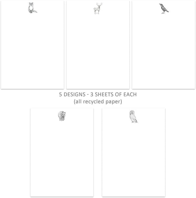 Woodland Animals Writing Kit 3