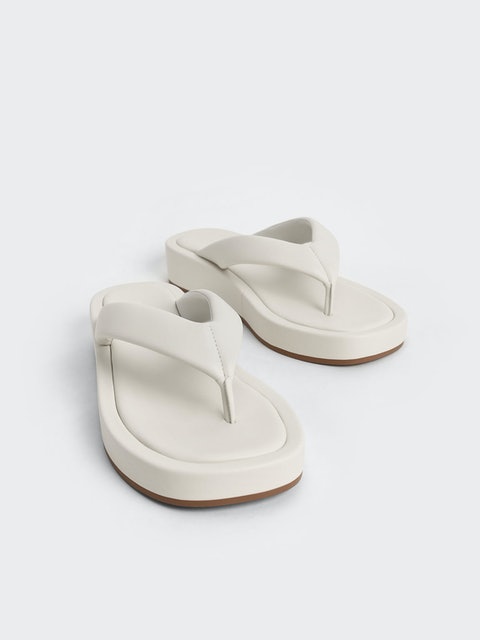 Padded Platform Thong Flip Flop 1