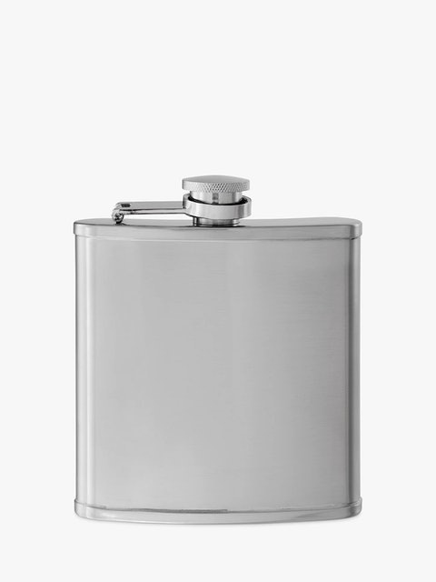 8. John Lewis & Partners Stainless Steel Hip Flask 1