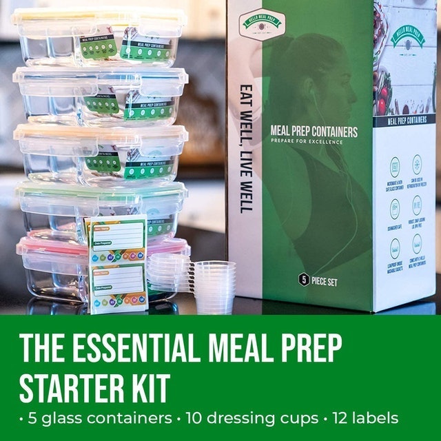 5. Chef Fresh Packs Glass Meal Prep Containers 4 Pack 2
