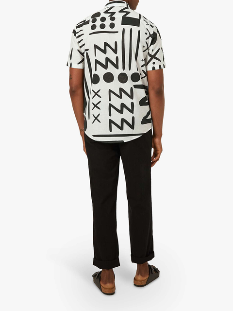 Abstract Print Short Sleeve Shirt 3