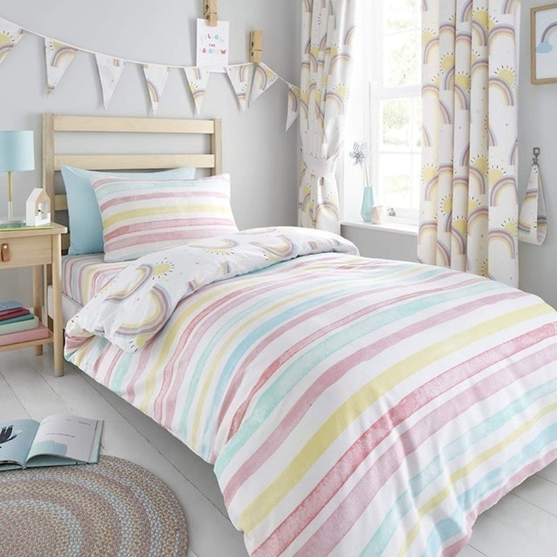 Rainbows, Sunshine and Stripes Reversible Bedding Set 2