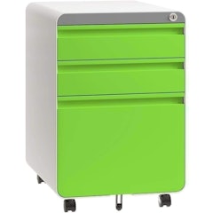 Fully Assembled 3-Drawer Mobile File Cabinet