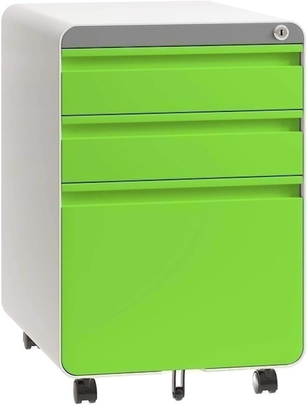 Fully Assembled 3-Drawer Mobile File Cabinet 1