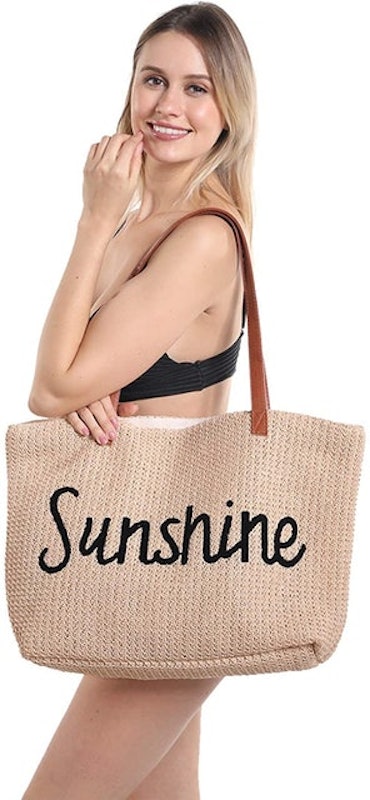 Sunshine Straw Beach Bag 2