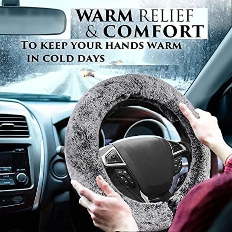 Soft Fluffy Plush Car Steering Wheel Cover 2