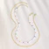 Ushiny Boho Bead Necklace and Gold Chain 1