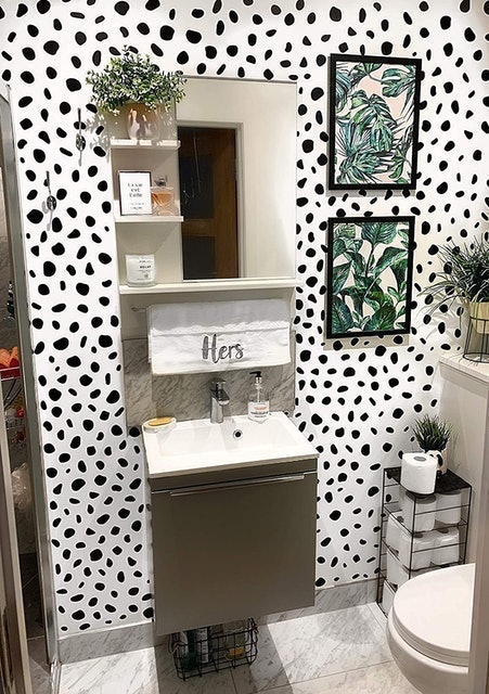 Irregular Monochrome Polka Dot Wall Decals 2