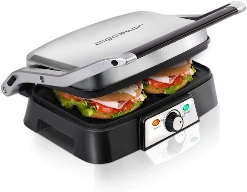 Aigostar Sandwich Maker Panini Press Grill, 3 in 1 Waffle Maker with  Removable Non-stick Plates, Electric Grilled Cheese Maker, Portable Cool  Touch