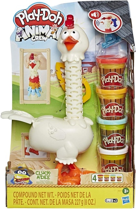 Animal Crew Cluck-a-Dee Feather Fun Chicken Toy Farm Animal Playset 1