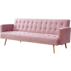 Velvet Three Seater Sofa Bed