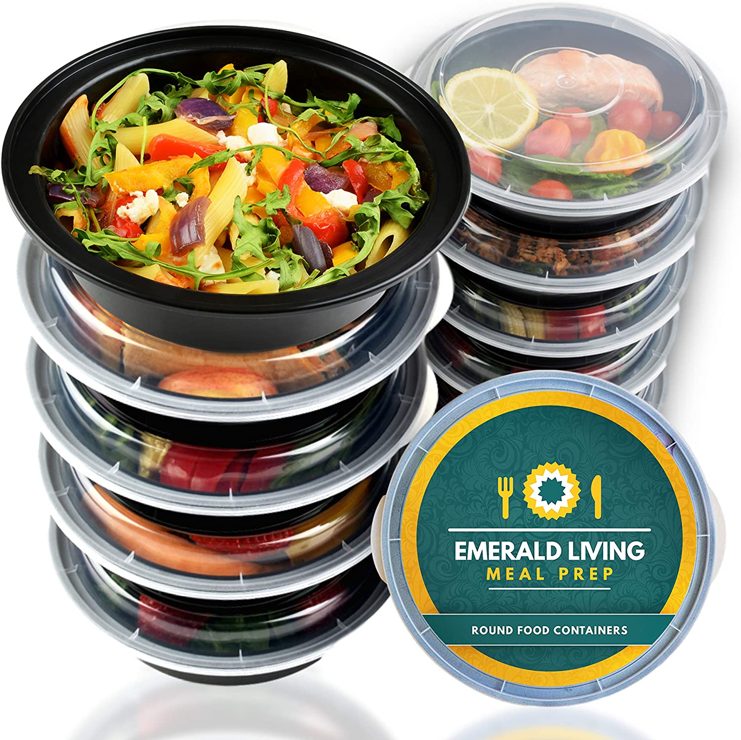8. Perfect Placed Round Meal Containers 14 Pack 1