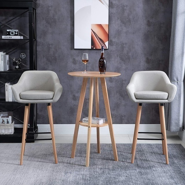 Modern Upholstered Fabric Bar Stools 2