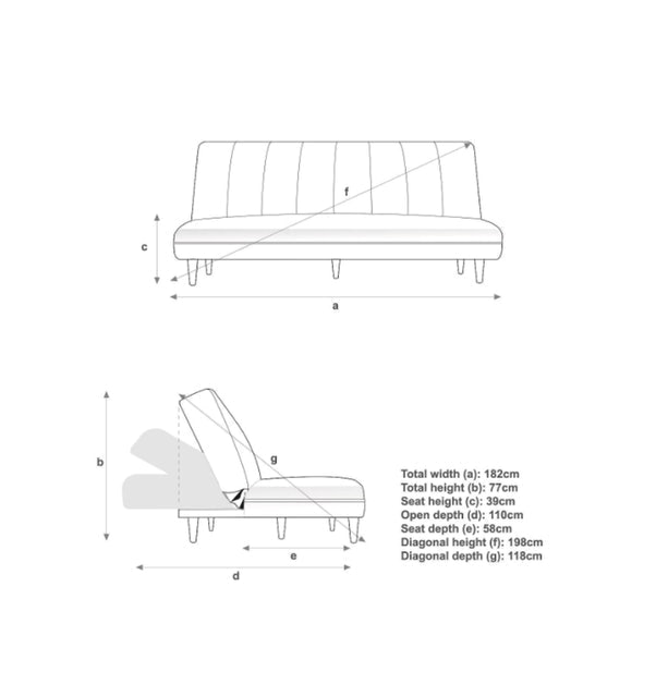 Fluted Sofa Bed 3