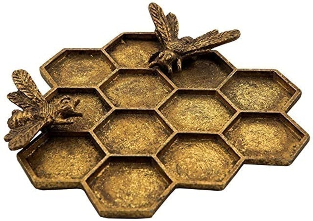Gold Honeycomb Trinket Dish 1