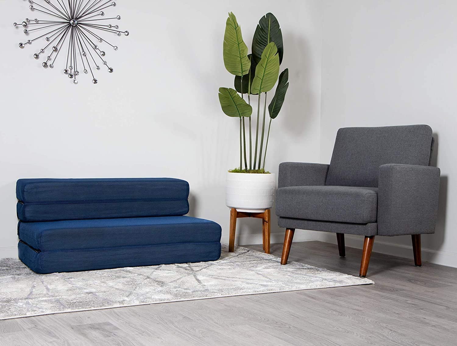 Tri-Fold Foam Folding Mattress and Sofa Bed 2